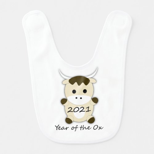 Chinese New Year 2021 Year of the Ox Baby Bib