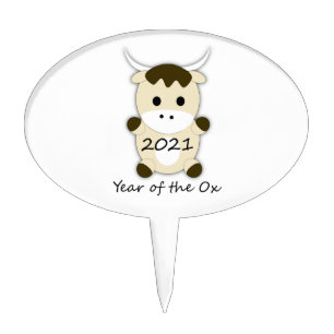Chinese New Year 2021 Year of the Ox Cake Topper