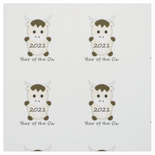 Chinese New Year 2021 Year of the Ox Fabric
