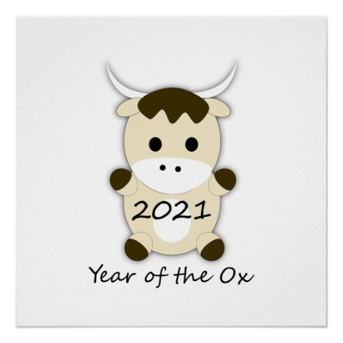 Chinese New Year 2021 Year of the Ox Poster