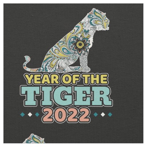Chinese New Year 2022 - White Tiger Fabric