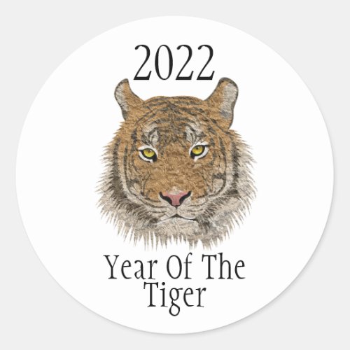 Chinese New Year 2022  Year of the Tiger Classic Round Sticker