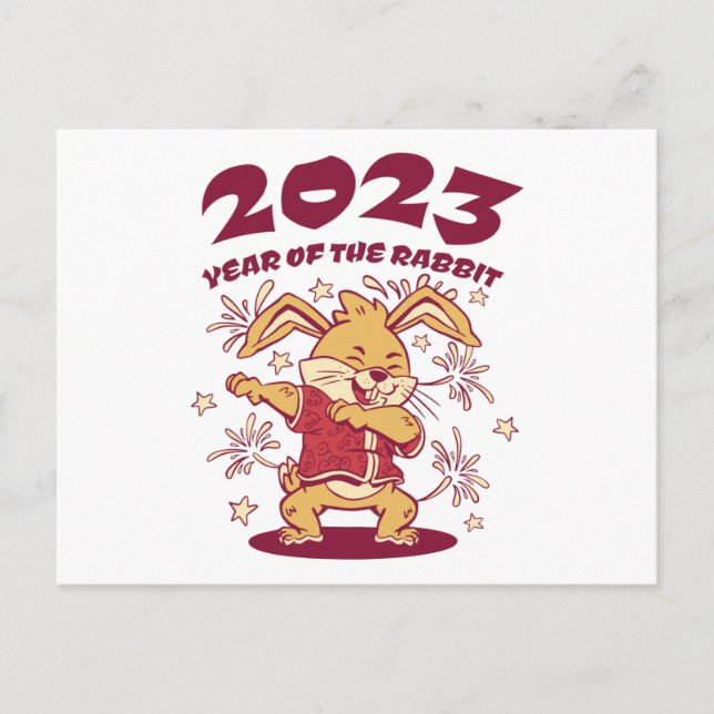Chinese New Year 2023 - Year of the Rabbit Postcard (Front)