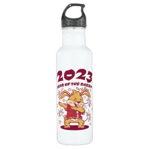 Chinese New Year 2023 - Year of the Rabbit Stainless Steel Water Bottle