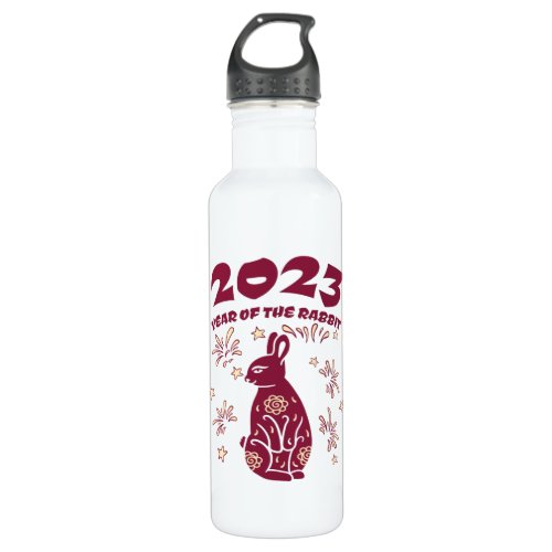 Chinese New Year 2023 _ Year of the Rabbit Stainless Steel Water Bottle