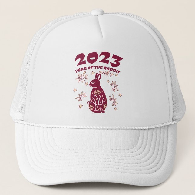 Chinese New Year 2023 - Year of the Rabbit Trucker Hat (Front)
