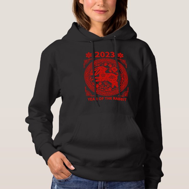 Chinese New Year 2023 Year Of The Rabbit Women Men Hoodie (Front)