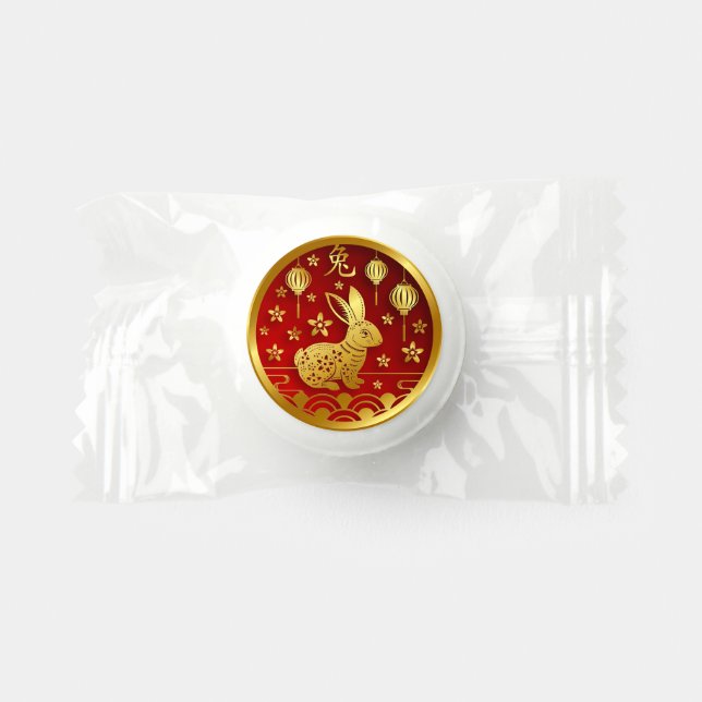 Chinese New Year 2023 Year Rabbit  Red Gold   Life Saver® Mints (Front)