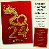 Dragon 2024 Red Chinese New Year Holiday Envelope, Zazzle