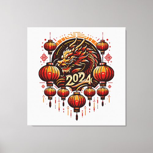  chinese new year 2024 canvas print