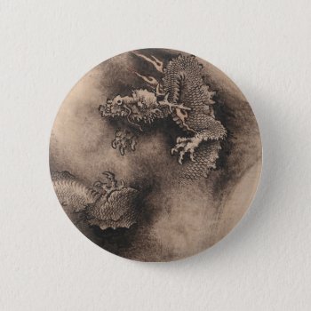 Chinese New Year 2024 Dragon Painting R Button 1 by 2020_Year_of_rat at Zazzle