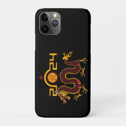 Chinese New Year 2024 DragonYear of the Dragon iPhone 11 Pro Case