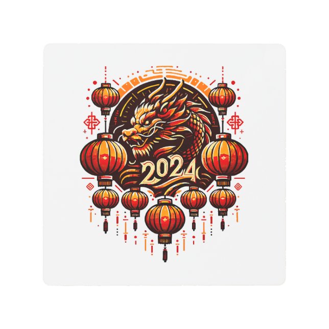  chinese new year 2024 metal print (Front)