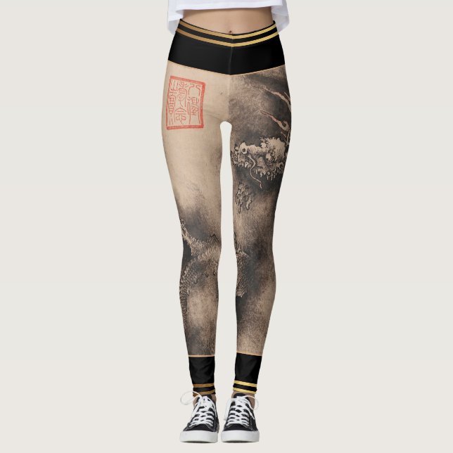 Chinese New Year 2024 Painting Dragon Leggings (Front)