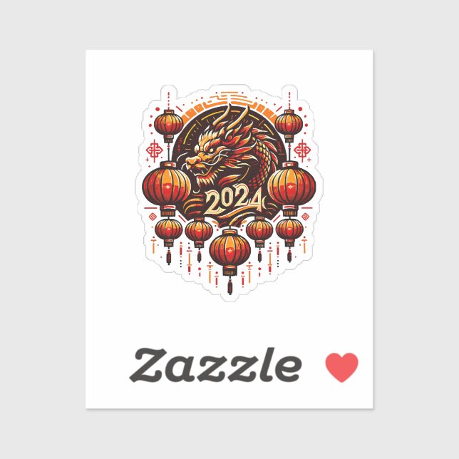  chinese new year 2024 sticker (Sheet)