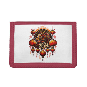 chinese new year 2024 tri-fold wallet