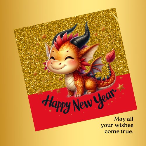 Chinese New Year 2024 with Dragon Holiday Card