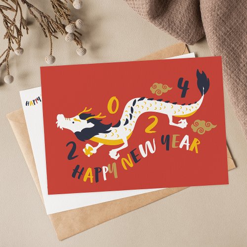 Chinese New Year 2024 Year Of Dragon Postcard