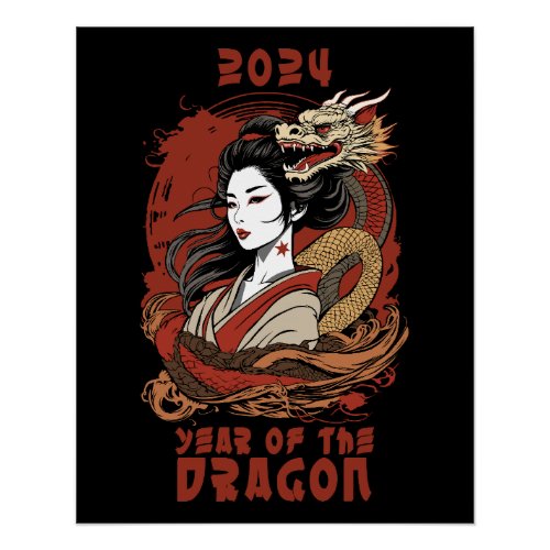 Chinese New Year  2024 Year Of The Dragon Poster