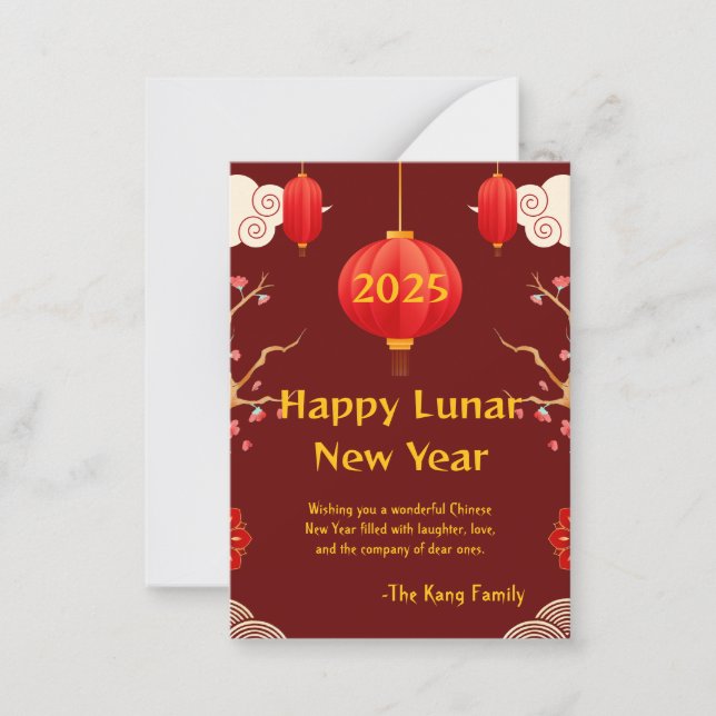 Chinese New year  2025 Note Card (Front)