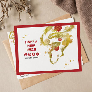 Chinese New Year 2025 Year Of Snake Postcard