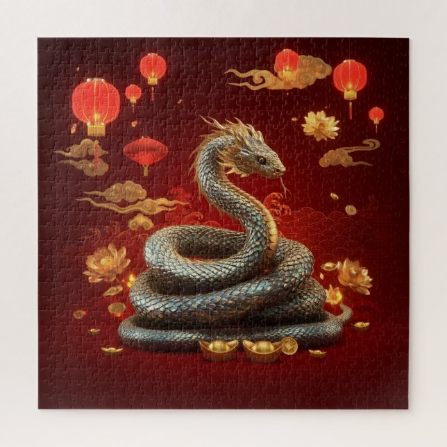 Chinese New Year 2025 Year of The Snake Jigsaw Puzzle (Vertical)