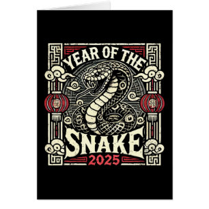Chinese New Year 2025 Year of the Snake Lunar Year Cards