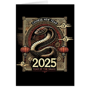 Chinese New Year 2025 Year of the Snake Lunar Year Cards