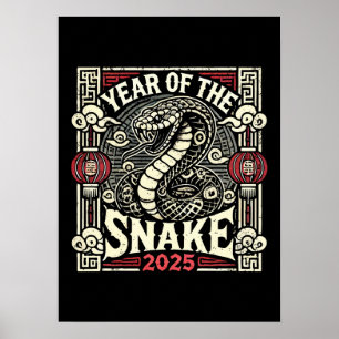 Chinese New Year 2025 Year of the Snake Lunar Year Poster