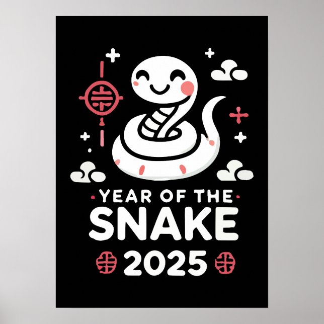 Chinese New Year 2025 Year of the Snake Lunar Year Poster (Front)