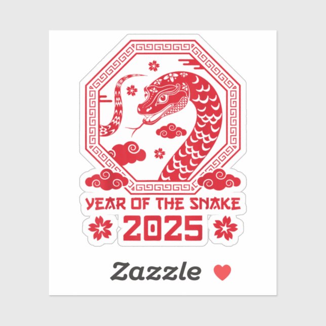 Chinese New Year 2025 Year of the Snake Sticker (Sheet)