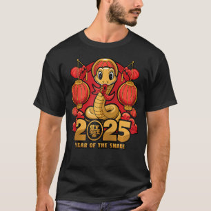 Chinese New Year 2025 Year Of The Snake Zip T-Shirt