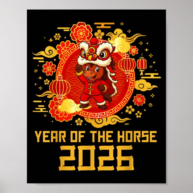 Chinese New Year 2026 Celebrate The Year Of The Ho Poster (Front)