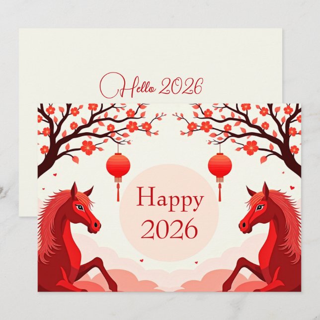Chinese new year 2026 holiday card (Front/Back)