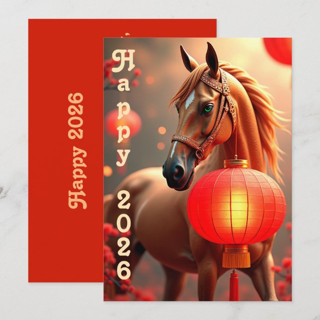 Chinese new year 2026 holiday card (Front/Back)