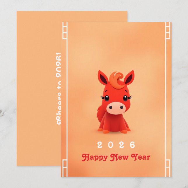 Chinese new year 2026 holiday card (Front/Back)
