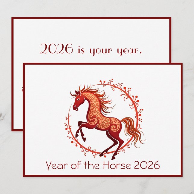 Chinese new year 2026 holiday card (Front/Back)