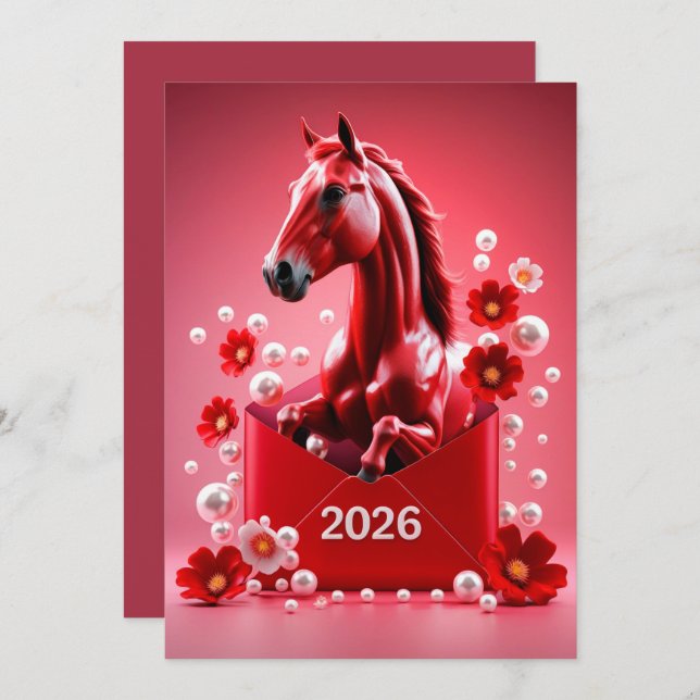 Chinese new year 2026 holiday card (Front/Back)