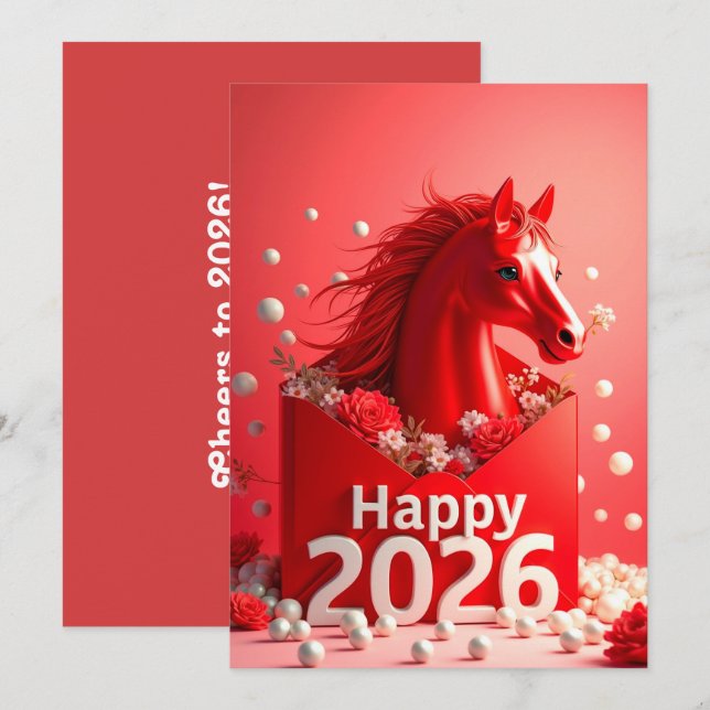 Chinese new year 2026 holiday card (Front/Back)