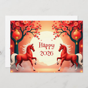 Chinese new year 2026 holiday card