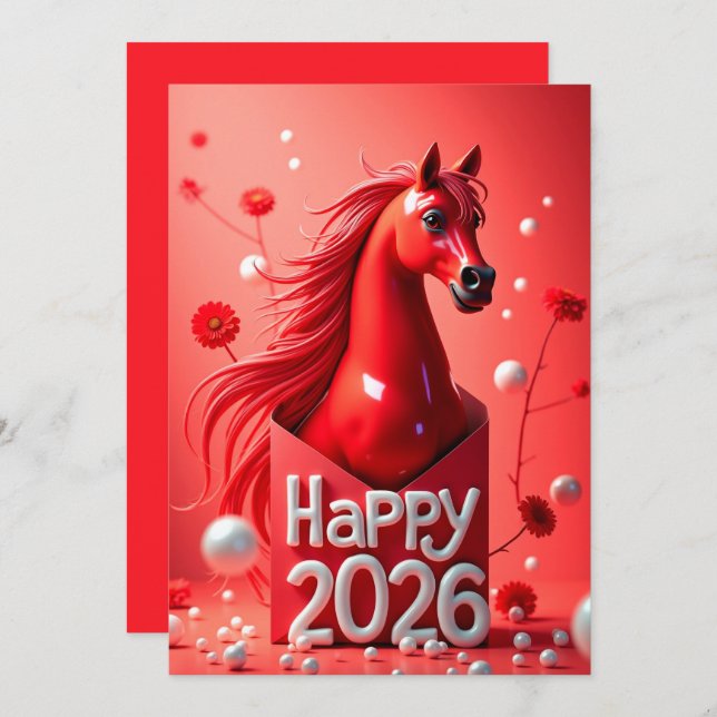 Chinese new year 2026 holiday card (Front/Back)