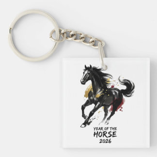 Chinese New Year 2026 Horse Art Keychain