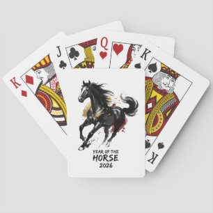 Chinese New Year 2026 Horse Art Poker Cards