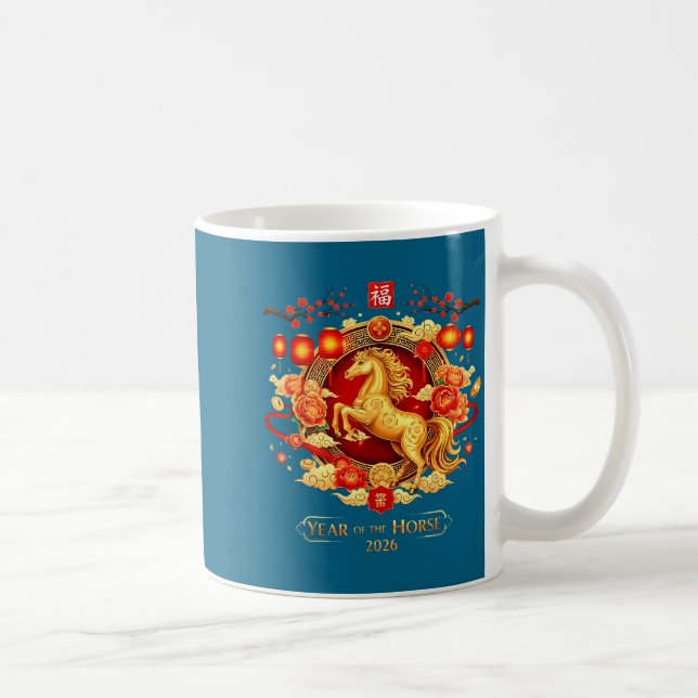 Chinese New Year 2026 Horse Happy Chinese New Year Coffee Mug (Right)