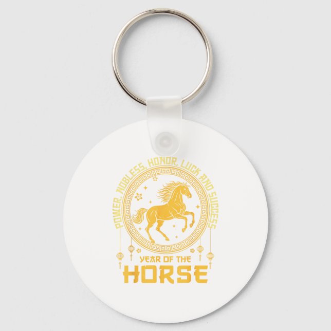 Chinese New Year 2026 Horse Happy Chinese New Year Keychain (Front)