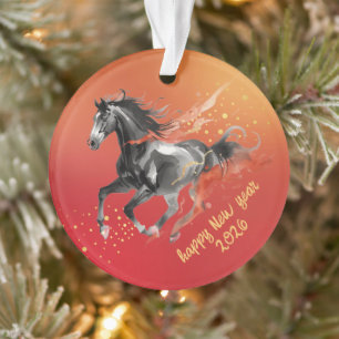 Chinese New Year 2026 Horse Ink New Year Ornament