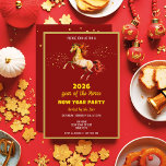 Chinese New Year 2026 Horse Ink New Year Party Invitation