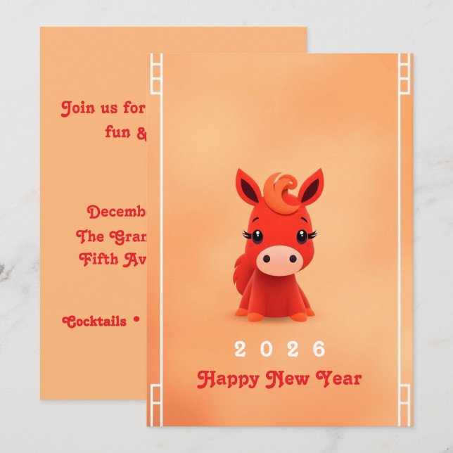 Chinese new year 2026 invitation (Front/Back)