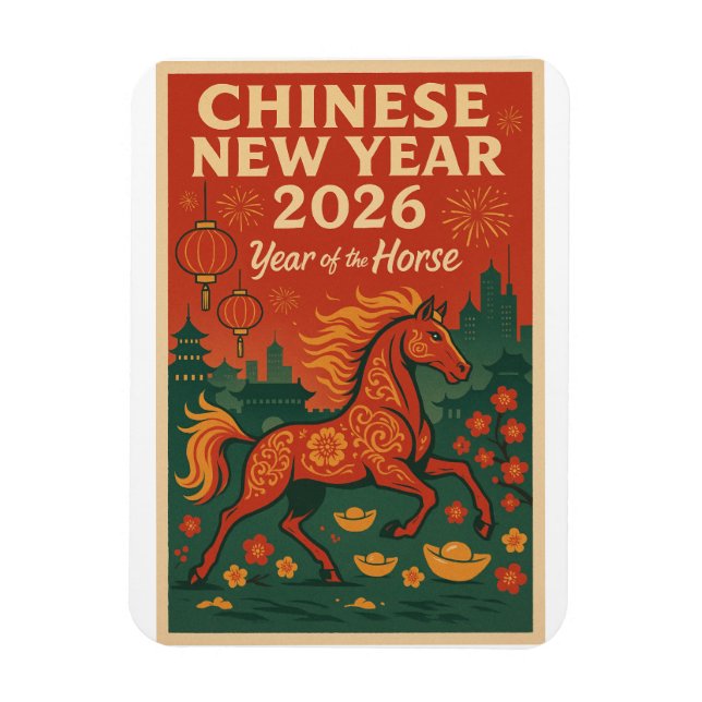 Chinese New Year 2026 Magnet (Vertical)
