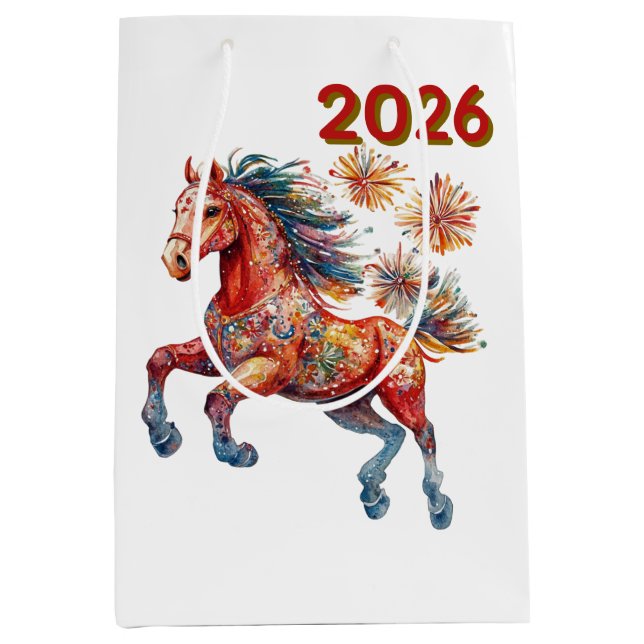 Chinese New Year 2026  Medium Gift Bag (Front)